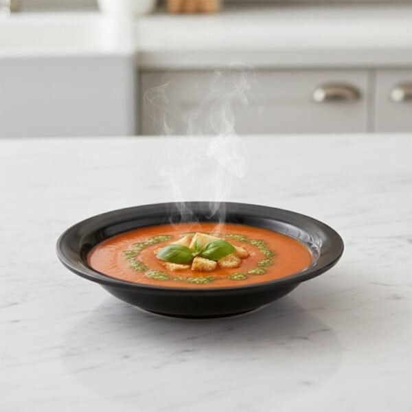 Deep Black Curry & Soup Serving Bowl – Durable & Elegant