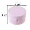 Small Round Storage Box Portable Jewellery Organizer Case with Snap (1 Pc)