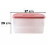 Plastic Transparent Storage Box with Lid 2XL 2 Layer Stackable Organizer (1 Pc)