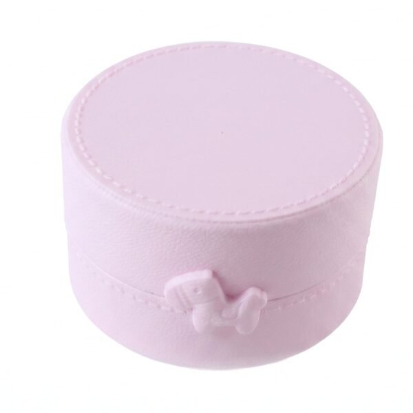 Small Round Storage Box Portable Jewellery Organizer Case with Snap (1 Pc)