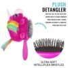 BrushUnicorn-05 Kids Unicorn Hair Brush – Soft Detangling Plush for Gentle Grooming
