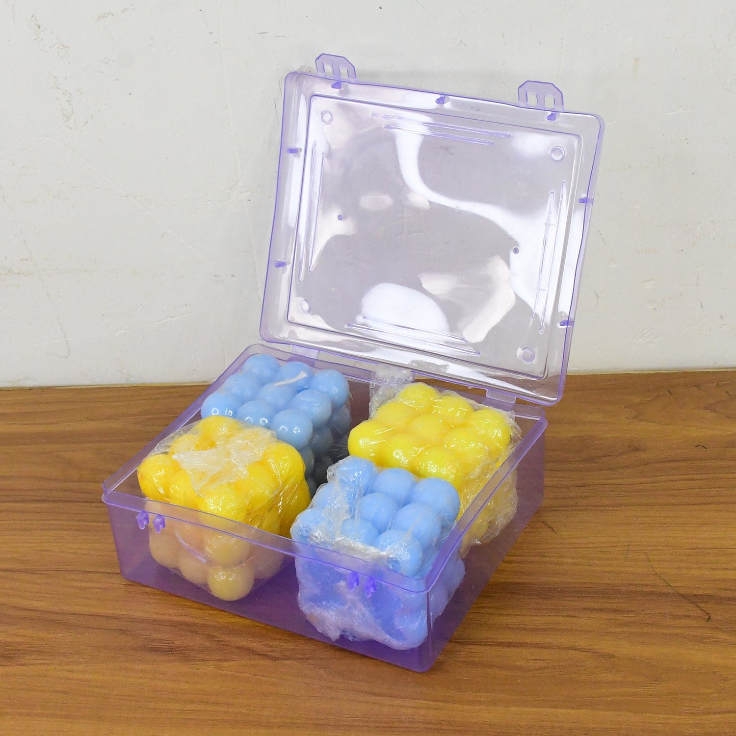 Cube Candles – Colorful Decorative Wax Set of 4