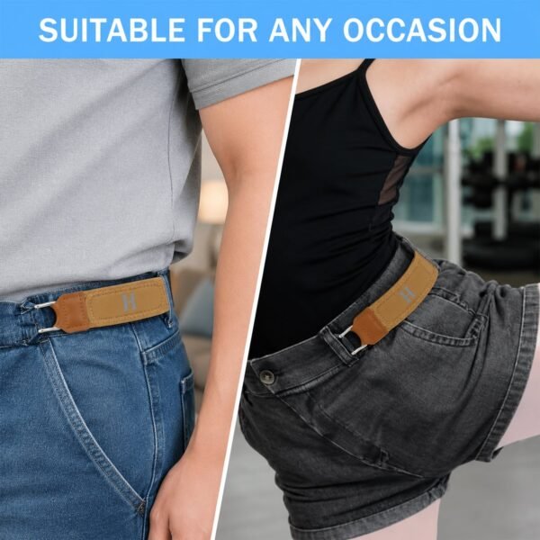 Women's Buckle Less Elastic Invisible Stretch Waist Belt for Jeans (1 Pc)