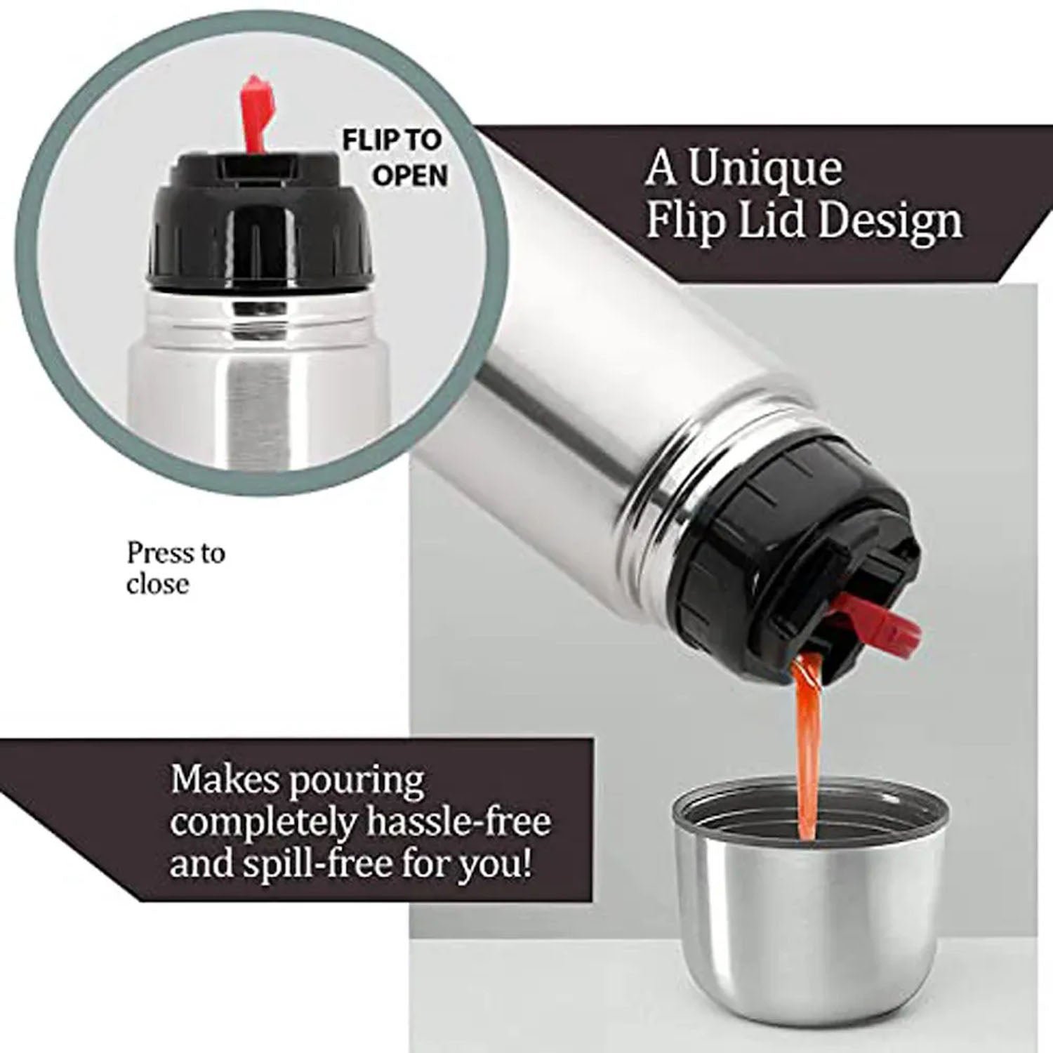 Stainless Steel Vacuum Insulated Water Bottle 1000ML – Leak-Resistant