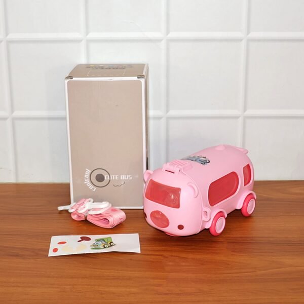 Kids Water Bottle – 500ml Cute Bus-Shaped Cartoon Design