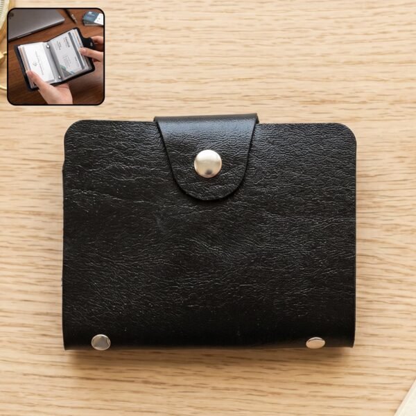 Card Holder Wallet – Slim, Durable PU Leather Organizer for Cards