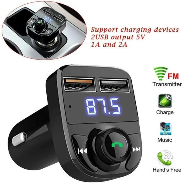 Wireless Car Charger – Dual USB Fast Charging & Handsfree Use