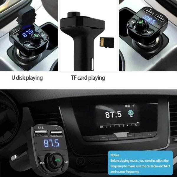 Wireless Car Charger – Dual USB Fast Charging & Handsfree Use