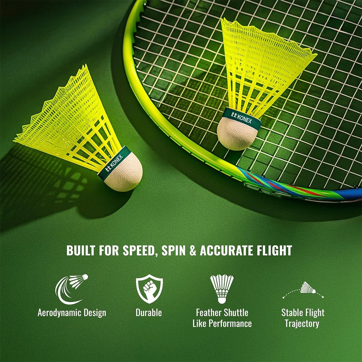 Plastic Shuttlecock – Durable & Consistent Flight (6 Pcs Set)
