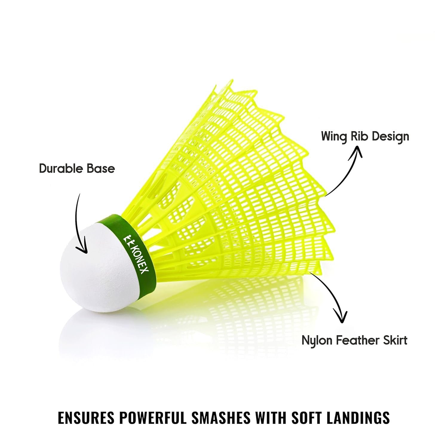 Plastic Shuttlecock – Durable & Consistent Flight (6 Pcs Set)