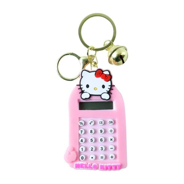 Cartoon Cat Calculator Keychain – Portable Mini Digital Calculator