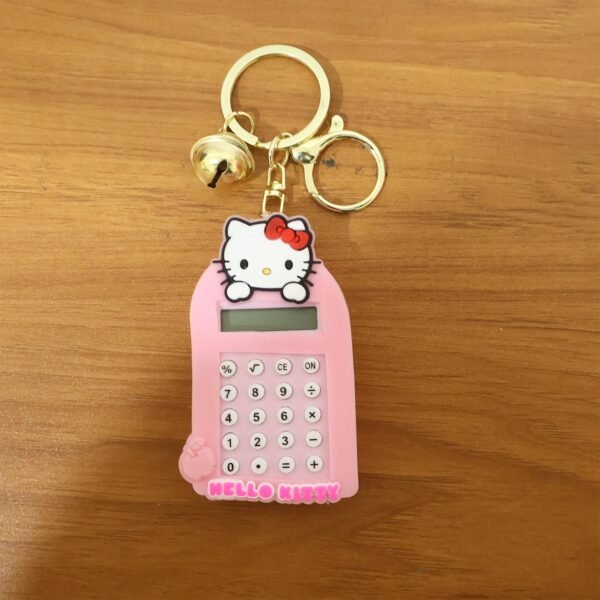 Cartoon Cat Calculator Keychain – Portable Mini Digital Calculator