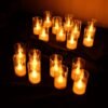 LED Flameless Candles – Set of 24 with Transparent Covers for Safe Home Ambience