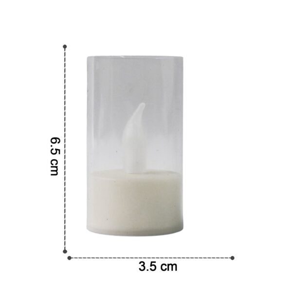 LED Flameless Candles – Set of 24 with Transparent Covers for Safe Home Ambience