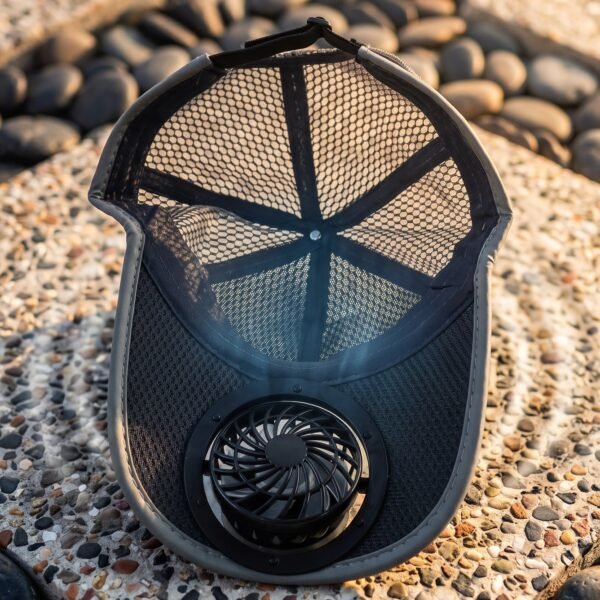 Solar Powered Cooling Fan Cap Rechargeable Baseball Sun Hat for Outdoor (1 Pc)
