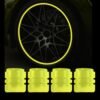 Luminous Tyre Valve Caps – Glow-in-Dark, Universal Fit | RaceVault