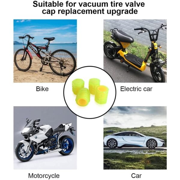 Luminous Tyre Valve Caps – Glow-in-Dark, Universal Fit | RaceVault