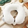 U-Shaped Travel Neck Pillow, Cute Cow Print Soft Plush Pillow for Travel (1 Pc)