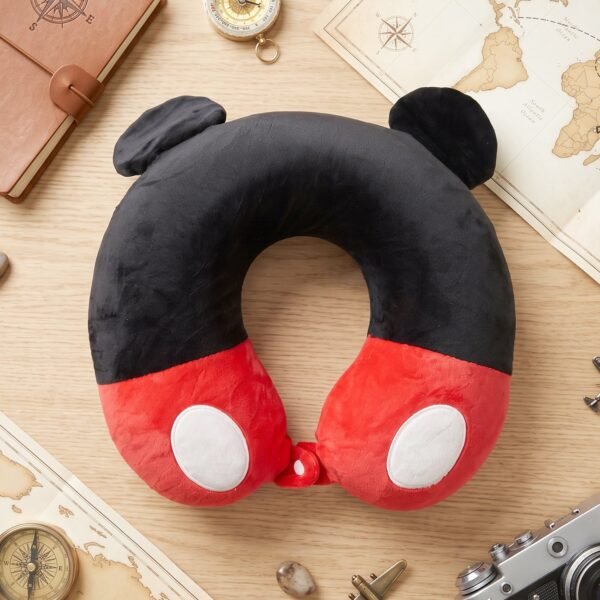 U-Shaped Travel Neck Pillow, Cute Character Soft Plush Pillow with Ears (1 Pc)