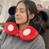 U-Shaped Travel Neck Pillow, Cute Character Soft Plush Pillow with Ears (1 Pc)