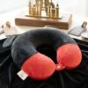 U-Shaped Travel Neck Pillow, Cute Character Soft Plush Pillow with Ears (1 Pc)