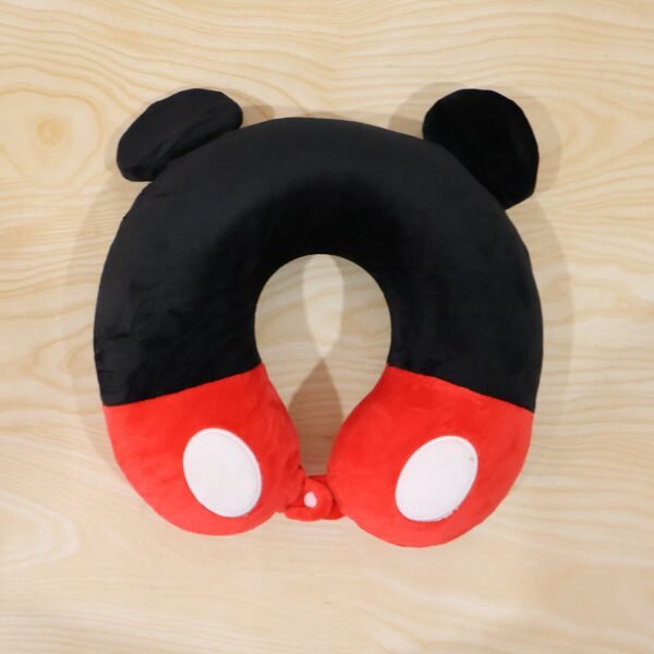 U-Shaped Travel Neck Pillow, Cute Character Soft Plush Pillow with Ears (1 Pc)