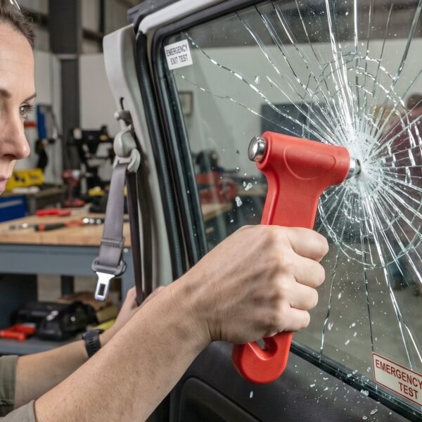 2 in 1 Car Safety Hammer Emergency Window Breaker and Seatbelt Cutter (1 Pc)