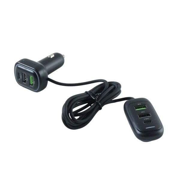 RGB Car USB Charger – Multi-port Fast Charging with LED Light