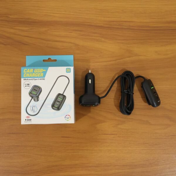 RGB Car USB Charger – Multi-port Fast Charging with LED Light
