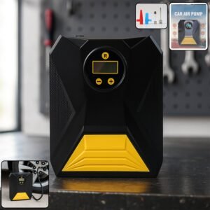 Car Tyre Air Compressor – Mini Digital Portable Pump with LCD