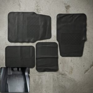 Heavy Duty Anti-Slip Rubber Car Foot Mat Set – Waterproof & Durable