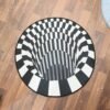 3D Optical Illusion Round Rug – Anti-Skid 60 cm Floor Mat