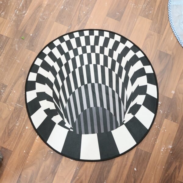 3D Optical Illusion Round Rug – Anti-Skid 60 cm Floor Mat