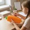 Pop It Silicone Pencil Pouch – Stress-Relieving & Spacious Organizer