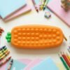 Pop It Silicone Pencil Pouch – Stress-Relieving & Spacious Organizer