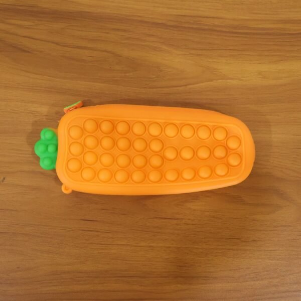 Pop It Silicone Pencil Pouch – Stress-Relieving & Spacious Organizer