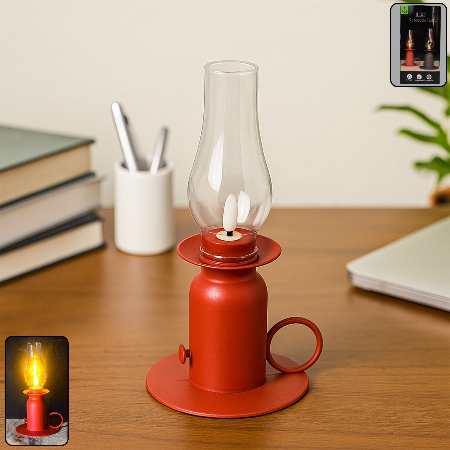 CastleLamp-WOSKU-01 Vintage Style LED Candle Light Lamp – Safe Battery Operated Décor