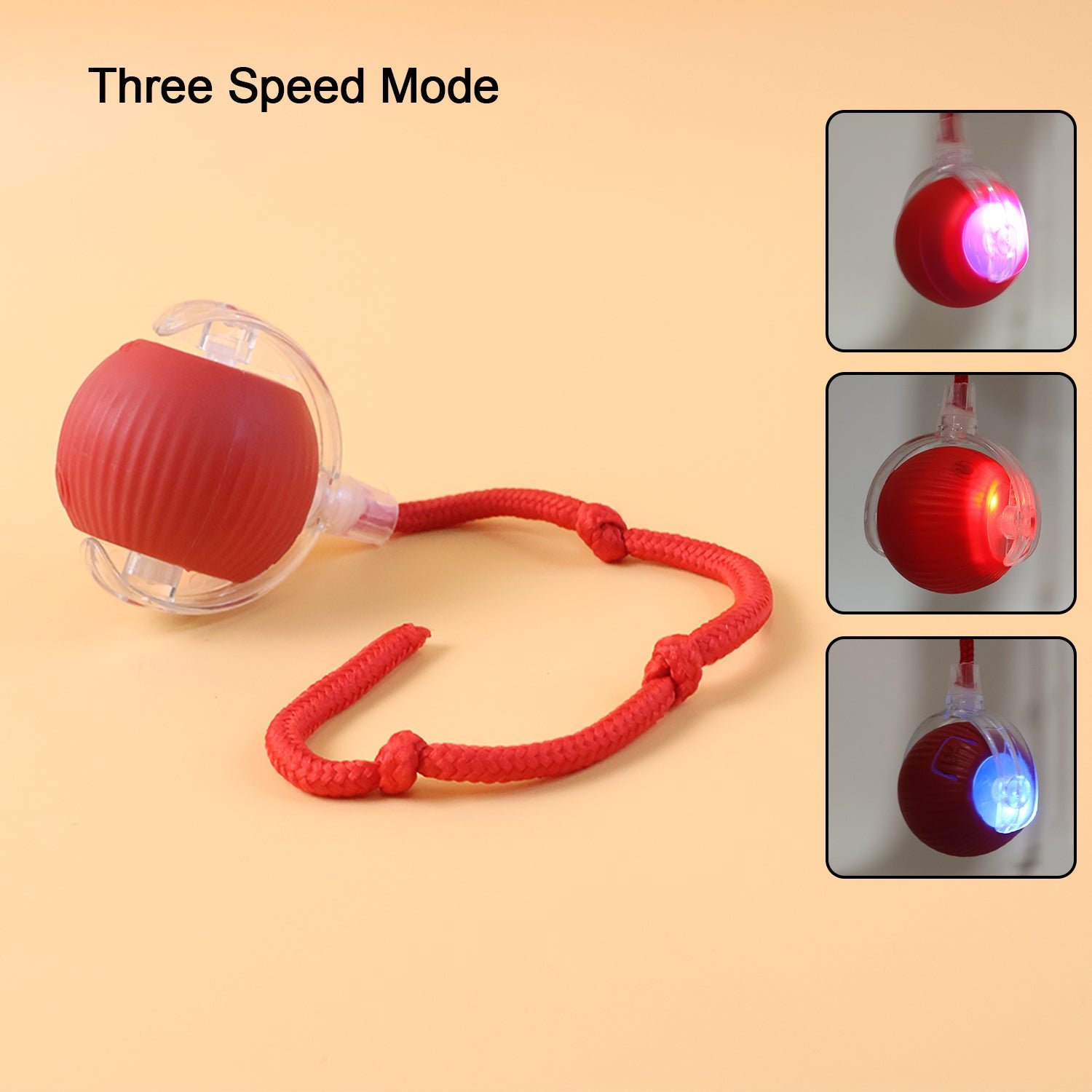 Interactive Cat Toy Ball – LED Light & Detachable Tail