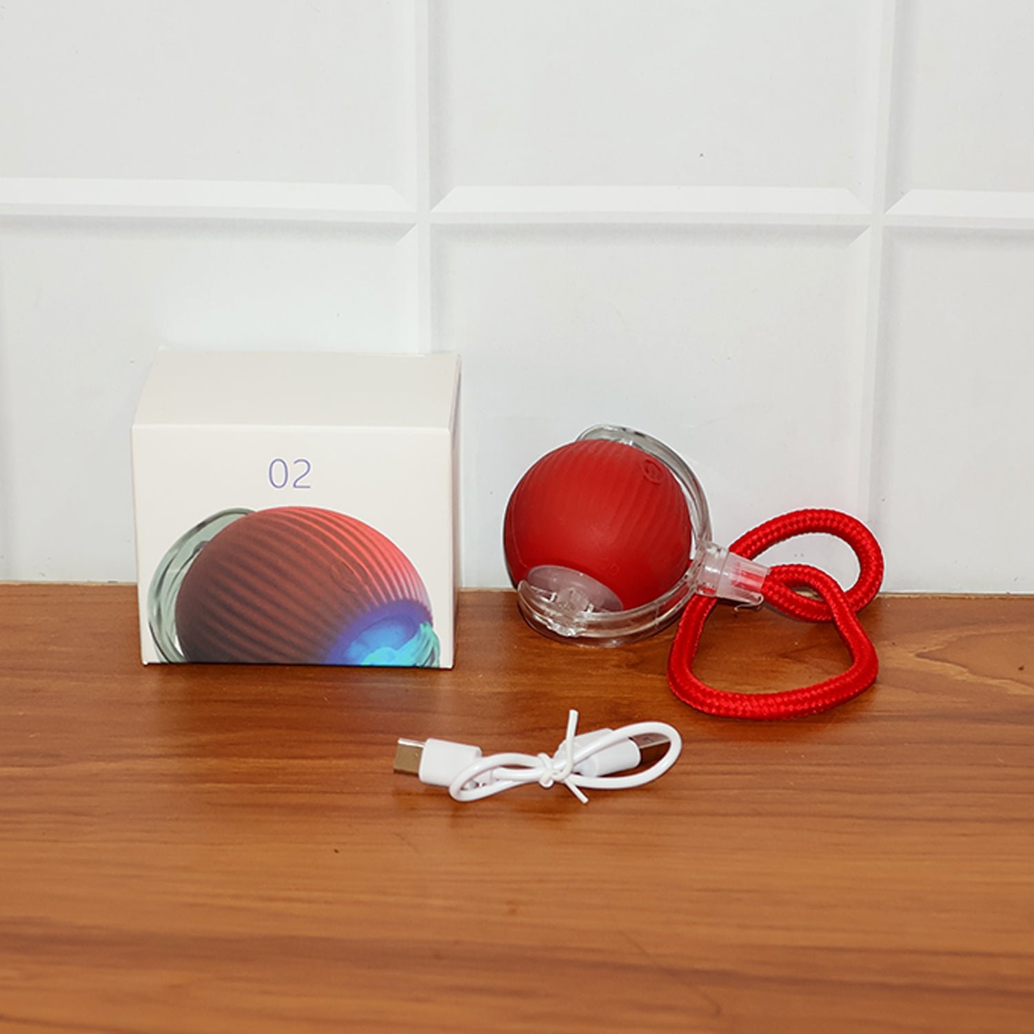 Interactive Cat Toy Ball – LED Light & Detachable Tail