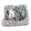 Plush Cat Dashboard Showpiece – Soft Closed-Eye Design