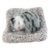 Plush Cat Dashboard Showpiece – Soft Closed-Eye Design