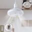 Remote Control Ceiling Fan with Light, E27 Socket LED Lamp Fan for Home (1 Set)