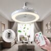 Remote Control Ceiling Fan with Light, E27 Socket LED Lamp Fan for Home (1 Set)
