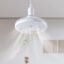 Remote Control Ceiling Fan with Light, E27 Socket LED Lamp Fan for Home (1 Set)