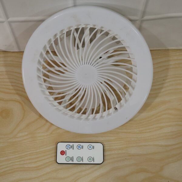 Remote Control Ceiling Fan with Light, E27 Socket LED Lamp Fan for Home (1 Set)