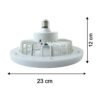 Remote Control Ceiling Fan with Light, E27 Socket LED Lamp Fan for Home (1 Set)