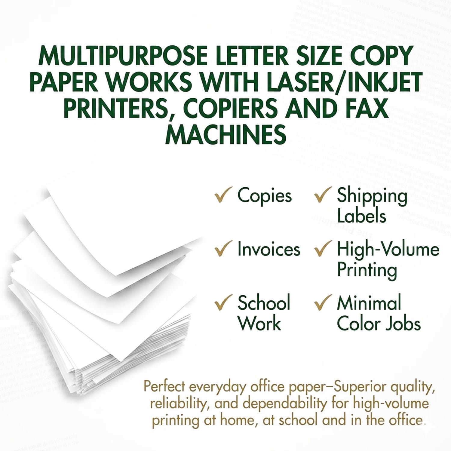 A4 Copier Paper – 500 Sheets of 70 GSM Bright White Paper