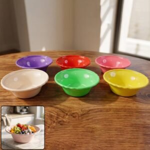 CeramicSnackBowls-01 Plastic Serving Bowl Set – Bright, Durable & Unbreakable for Everyday Use