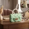 ChainLadiesBags-WOSKU-01_cd890f6d-ce1f-4310-a25b-1e7198ce3149 Quilted Mini Handbag – Elegant Pearl Handle & Chain Strap