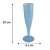 Reusable Plastic Champagne Flutes Wine Glasses Set Assorted Colours (6 Pc Set)